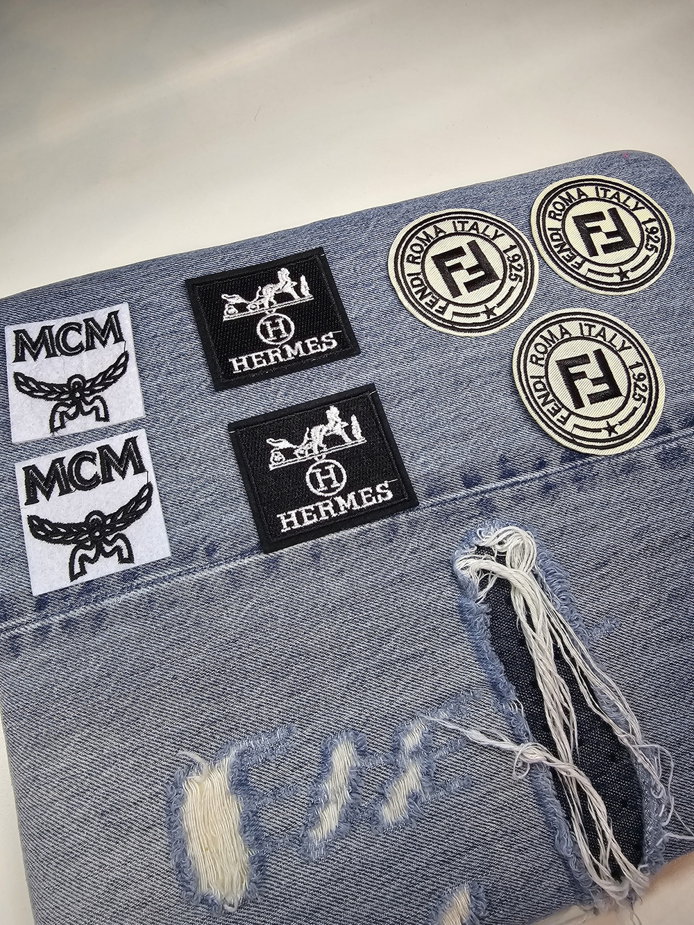 Set Of 7 Designer Inspired Iron On Patches